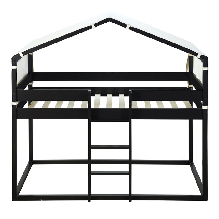 Kids Furniture - Bunk Bed Wood Bed With Tent
