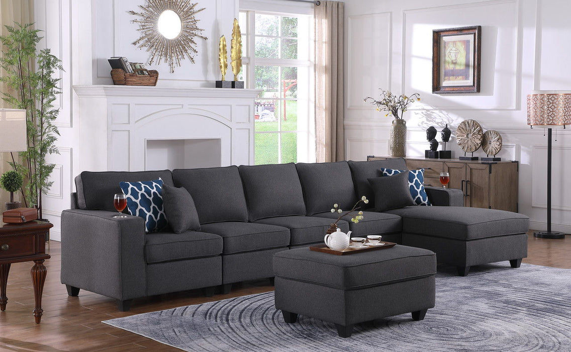 Cooper - 6 Piece Reversible Sectional Sofa With Cupholder