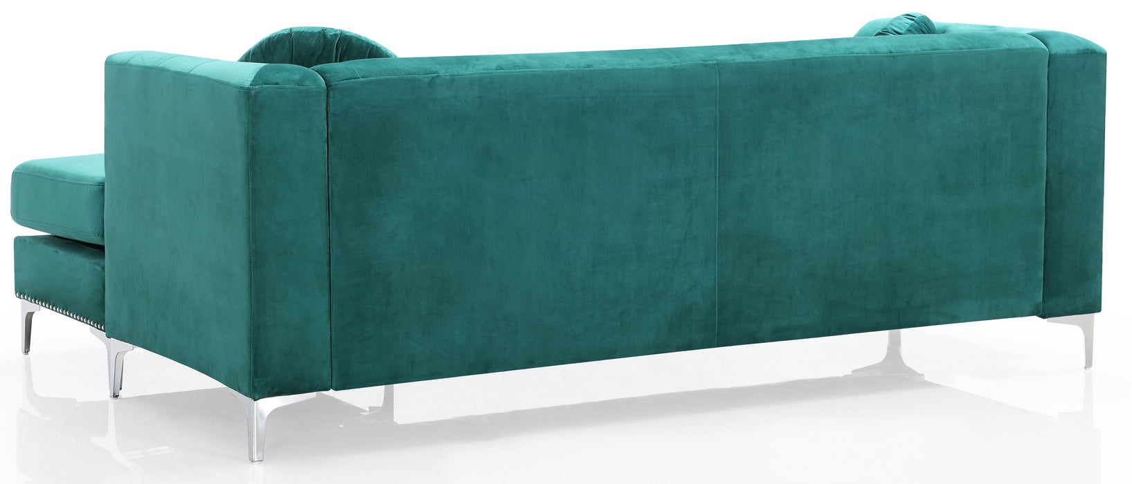 Glory Furniture Pompano Sofa Chaise (3 Boxes), Green