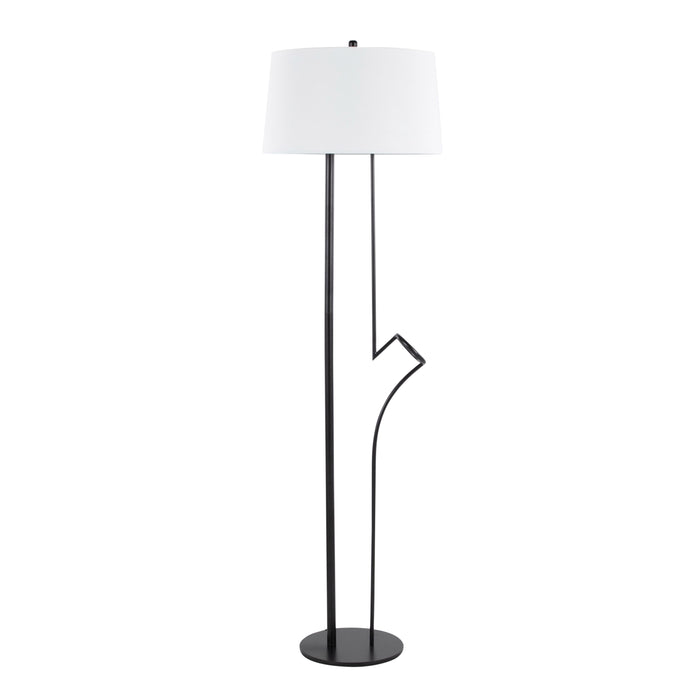 Shadow Contemporary Floor Lamp - Black / White