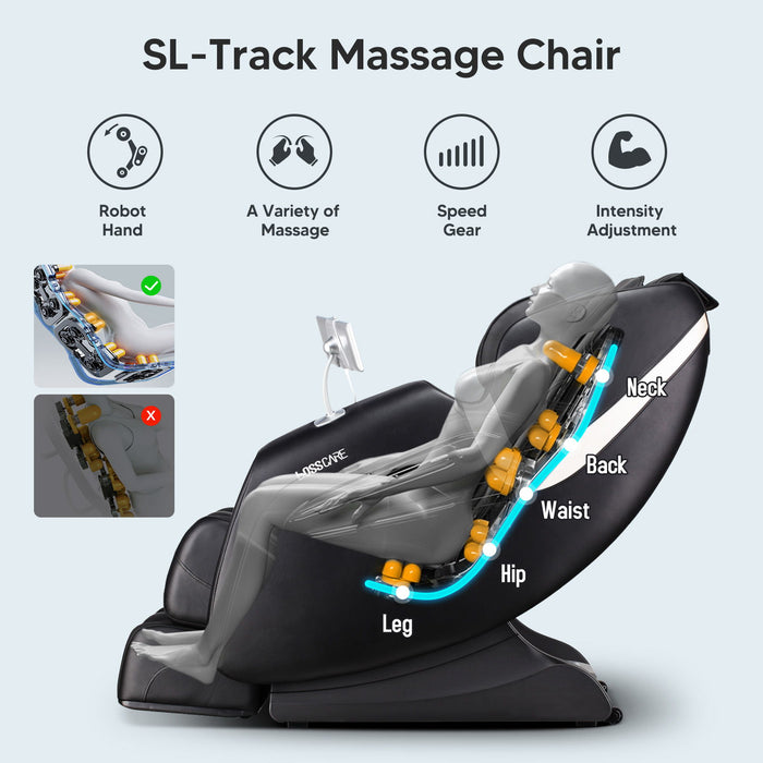 Bosscare - 2023 New Massage Full Body Chairs With Ai Voice, App Control Zero Gravity Shiatsu Recliner Massage Chair