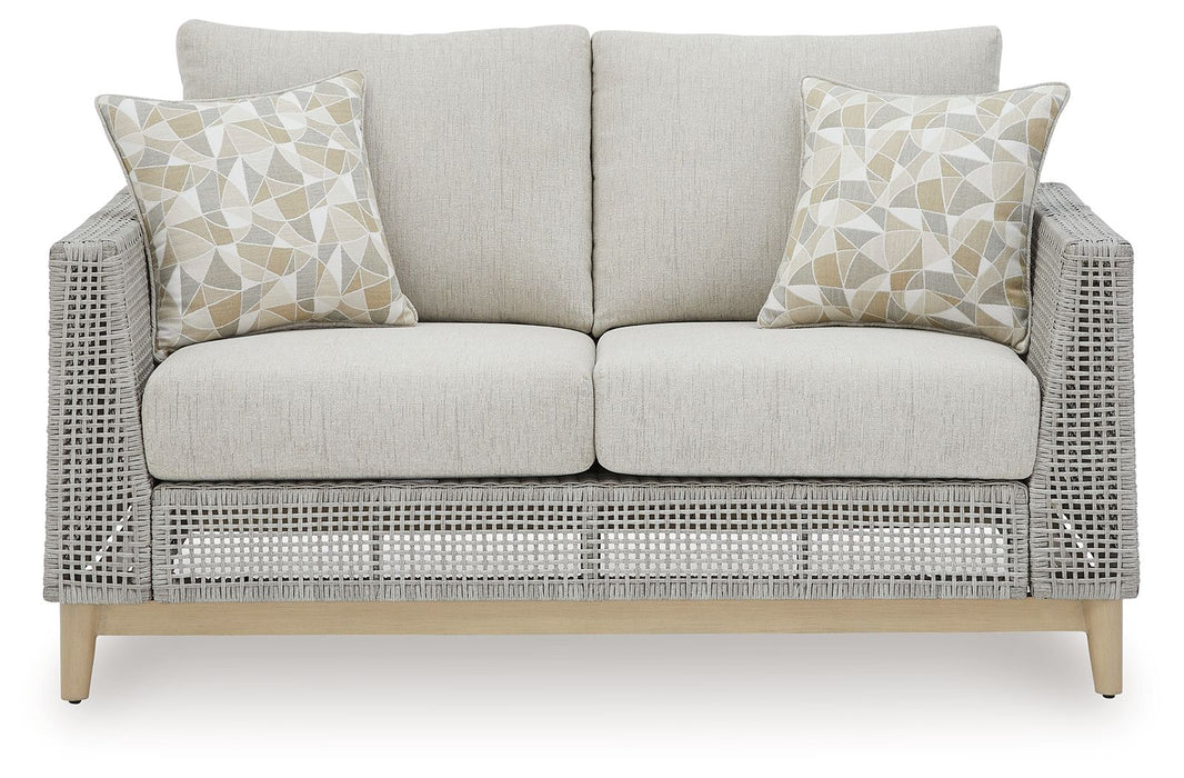 Seton Creek - Cinza - Loveseat com almofada