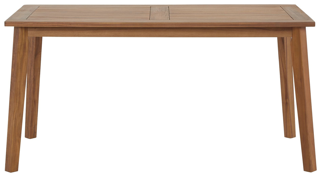 Janiyah - Marrón claro - Mesa de comedor rectangular