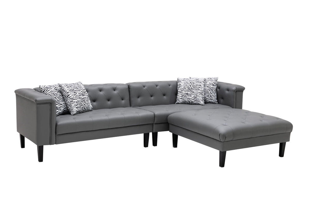 Sarah - Vegan Leather Tufted Sofa Set