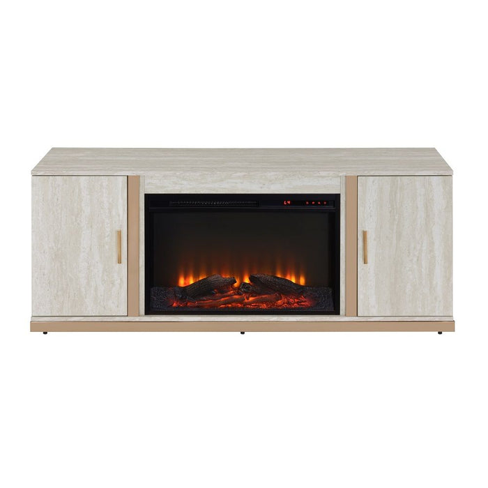 Vanna - Console Cabinet With Fireplace - White