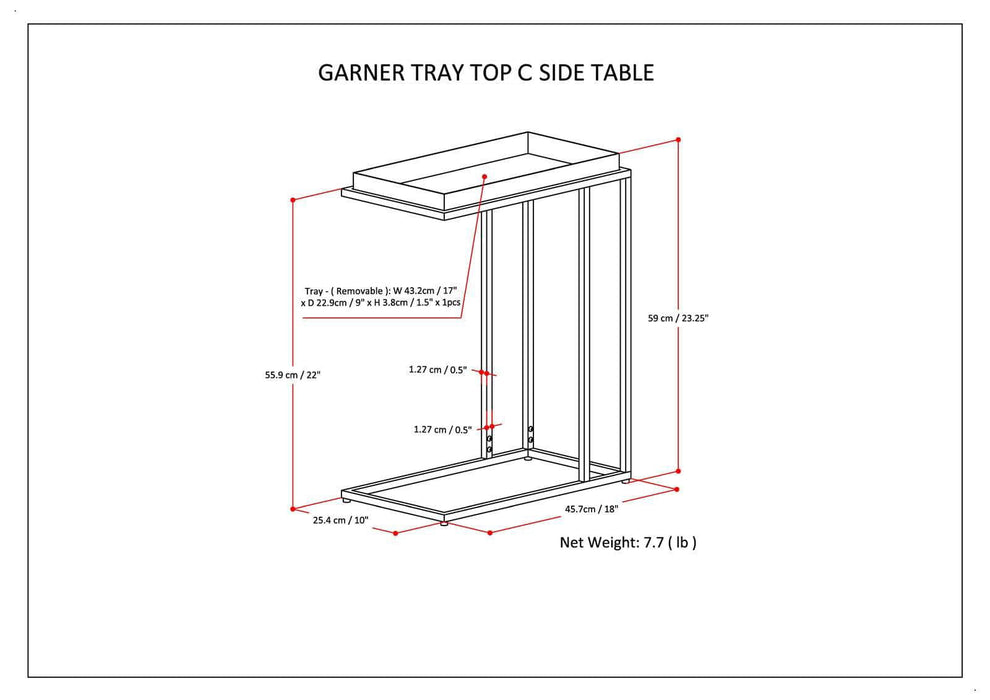 Garner - Tray Top C Side Table - Black