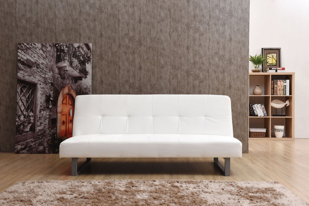 Glory Furniture Chroma Sofa Bed, White