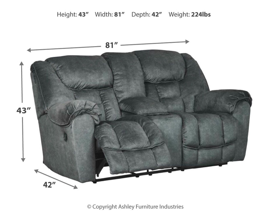 Capehorn - Granito - Dbl Rec Loveseat C/Console