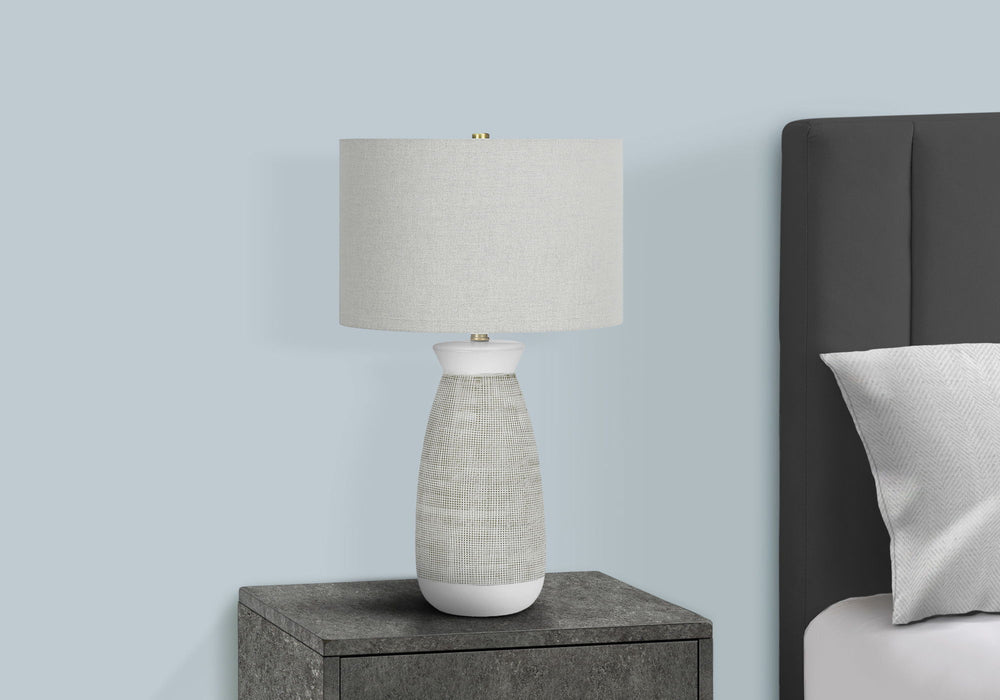 Lighting, Table Lamp, Ceramic, Contemporary - Gray