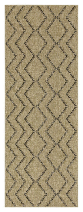 Earth - Indoor / Outdoor Polypropylene Area Rug - Jute / Black