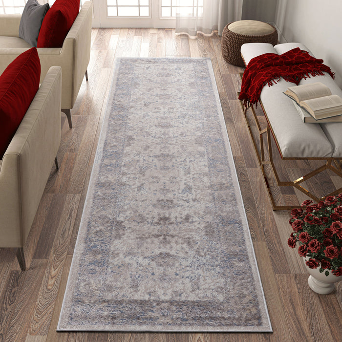 Payas - 2' x 8' Traditional Non-Shedding Living Room Bedroom Dining Home Office Stylish And Stain Resistant Area Rug - Brown / Beige