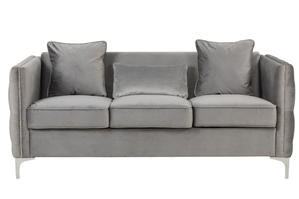 Bayberry - Velvet Sofa With 3 Pillows