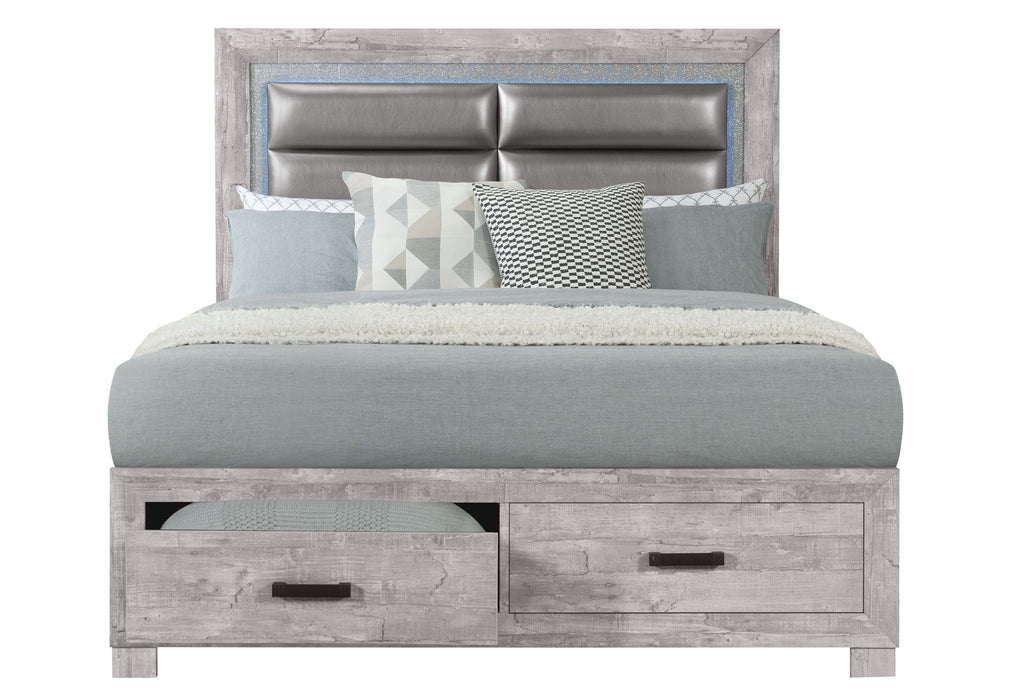 Nolan - Queen Bed - Gray