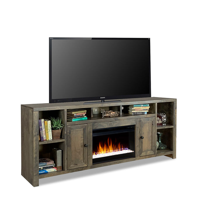 Joshua Creek - 84" Electric Fireplace TV Stand For TVs Up To 95" - Barnwood