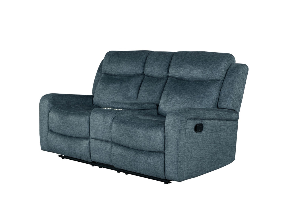 U6024 - Console Reclining Loveseat - Dark Gray