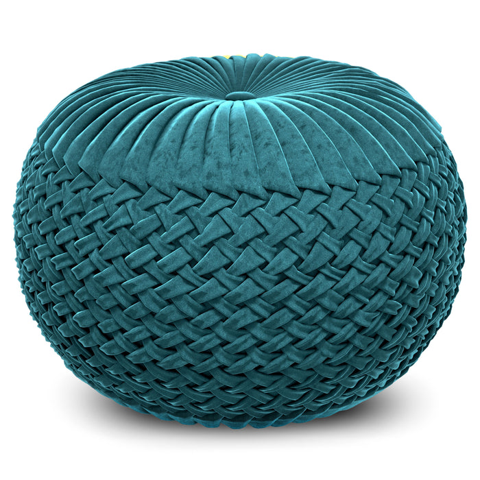 Grafton - Velvet Round Pouf