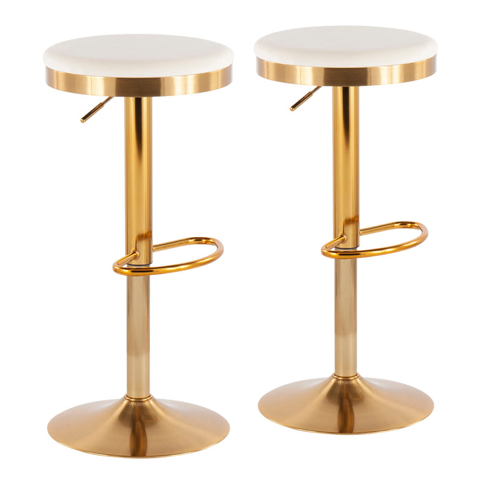 Dakota - Contemporary Upholste Adjustable Barstool (Set of 2)