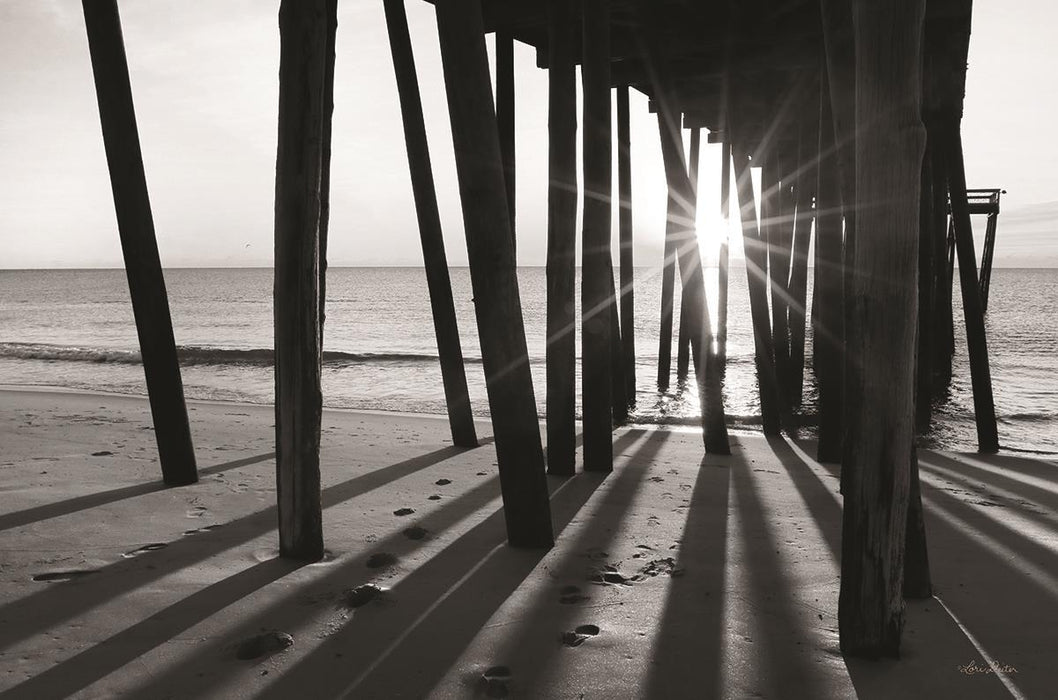 Small - Sunrise At The Pier By Lori Deiter - Dark Gray