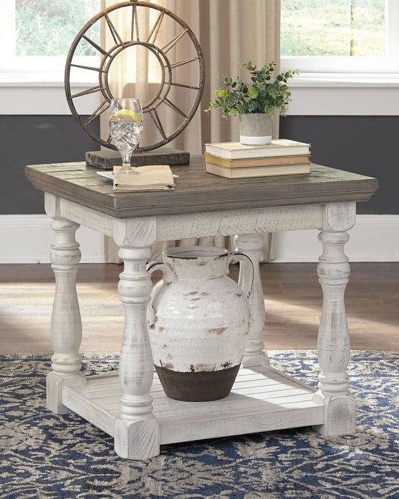 Havalance - Gray / White - Rectangular End Table