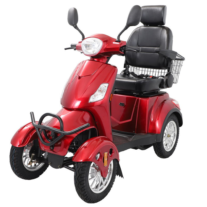 Electric Mobility Scooter With Big Size, High Power - Red Plastic