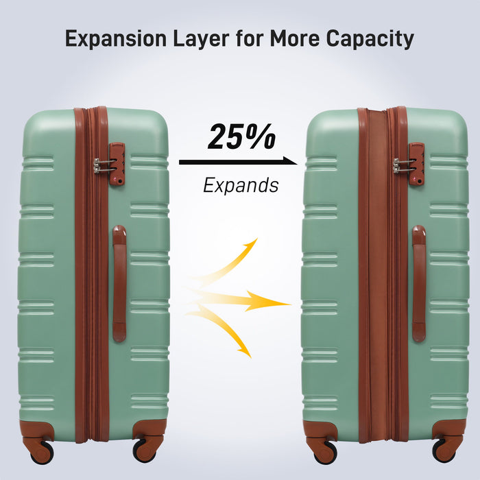 3 Piece Luggage Set Hardside Spinner Suitcase With Tsa Lock 20" 24" 28" Available