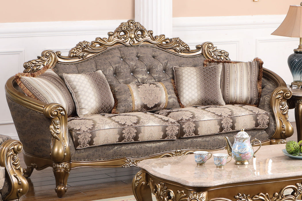 Amelia - Sofa And Loveseat - Gold