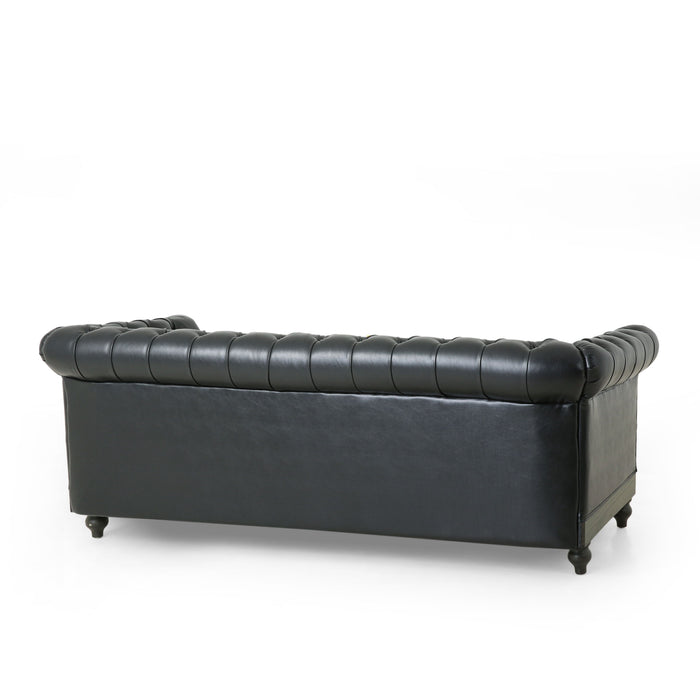 3 Seater Sofa - Black - PU