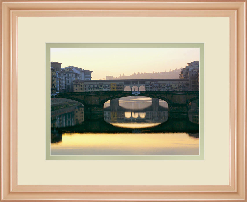 Ponte Vecchio By Bill Philip - Framed Print Wall Art - Yellow