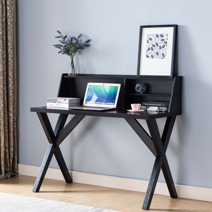 Crosshatch Leg Laptop Desk With USB/Power Outlet