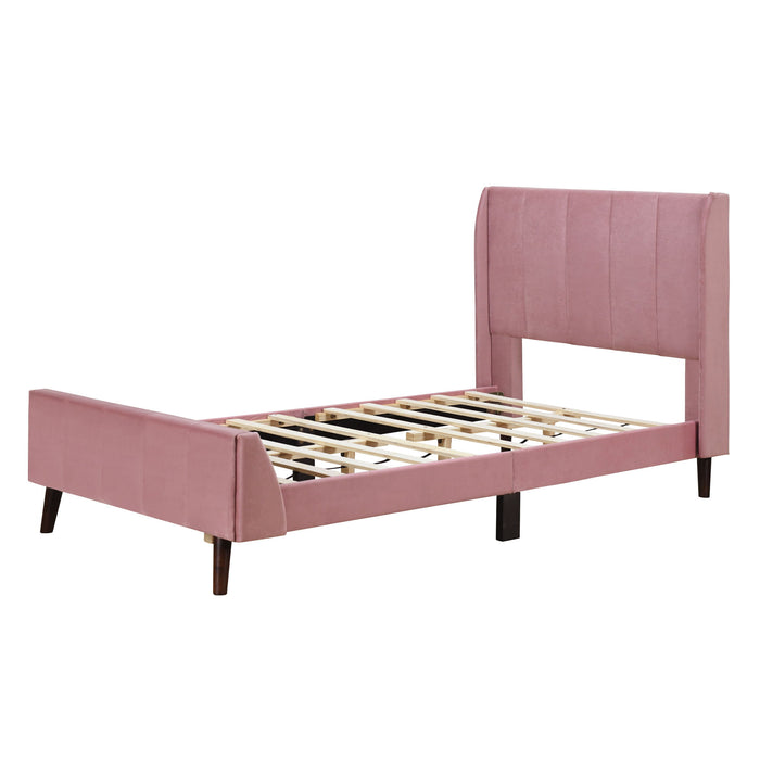 Upholstered Platform Bed Velvet