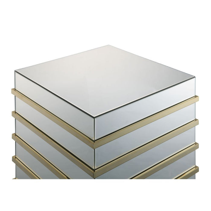 Osma - End Table - Mirrored & Gold