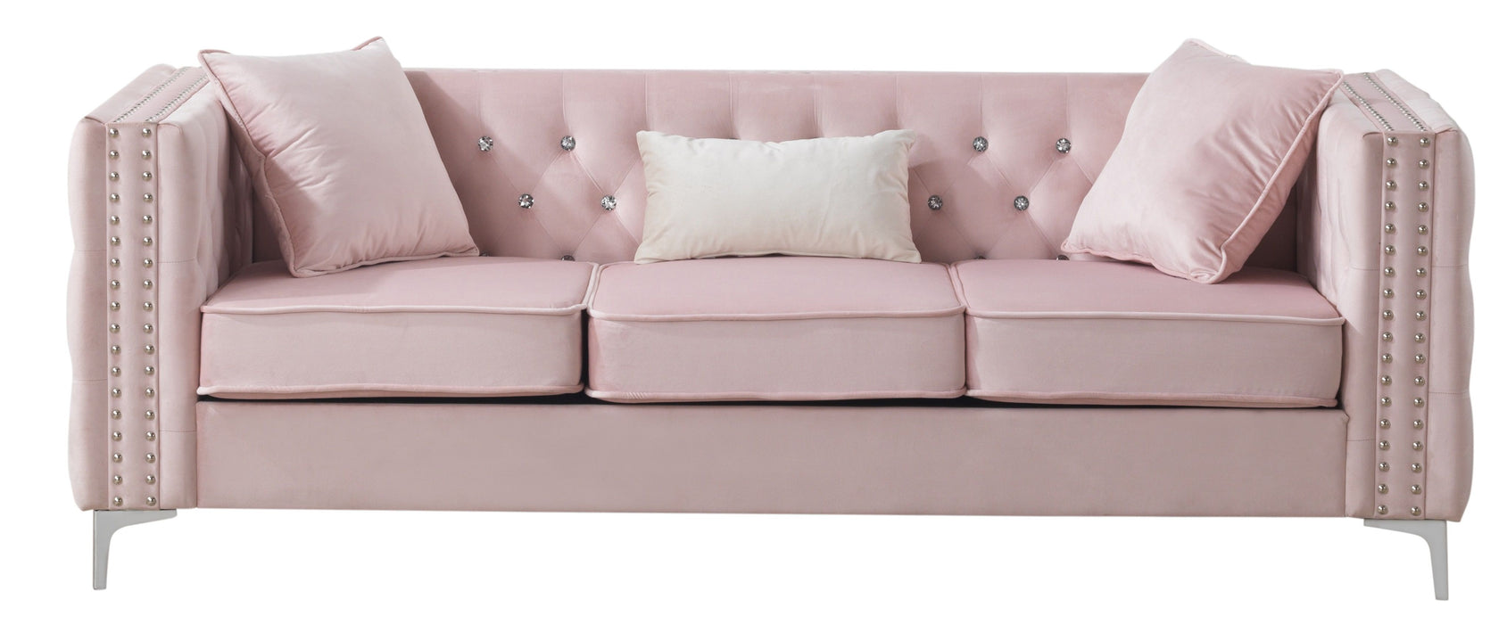 Glory Furniture Paige Sofa, Pink
