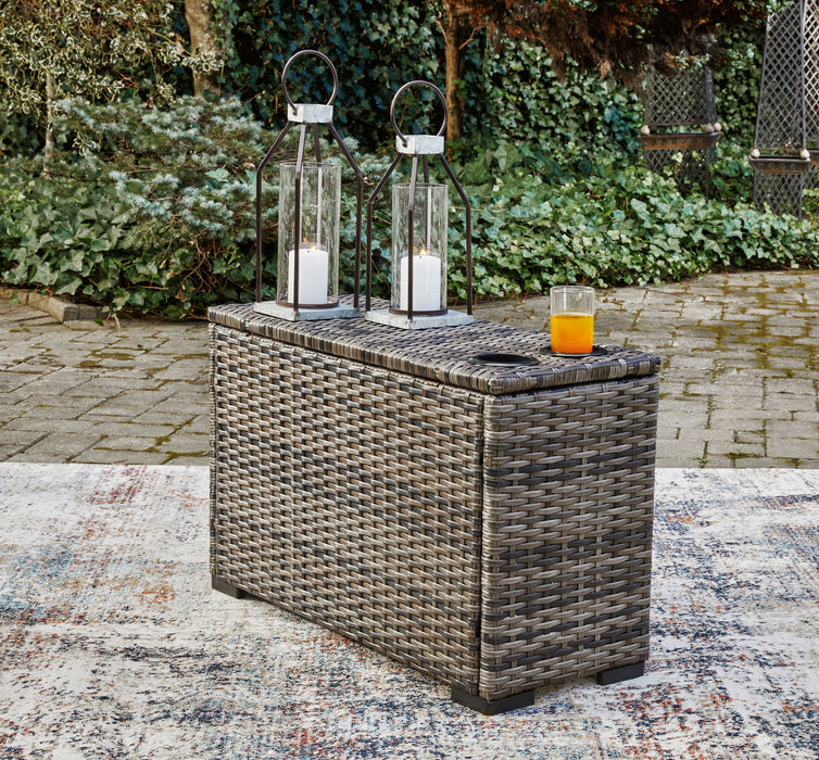 Harbour Court - Cinza - Console com porta-bebidas