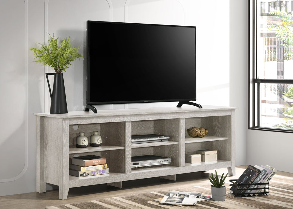 Benito - Wide TV Stand With Open Shelves And Cable Management