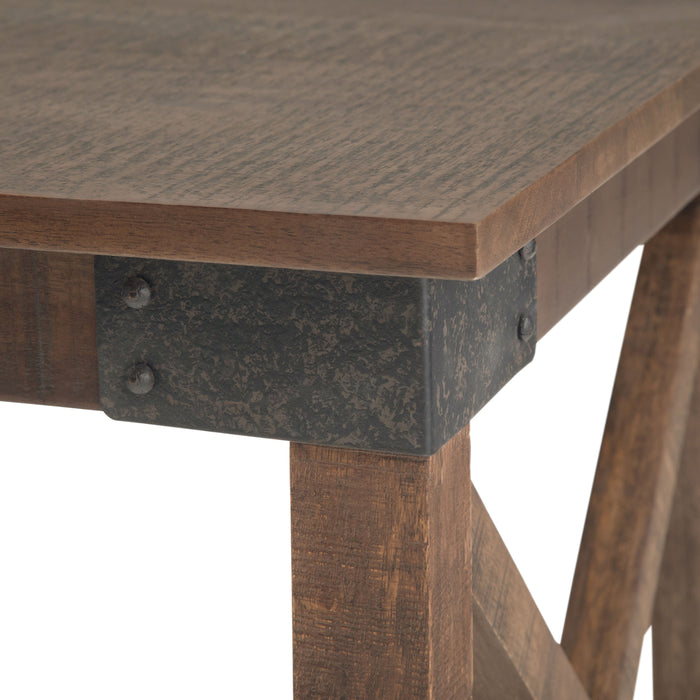 Harding - End Table - Distressed Dark Brown