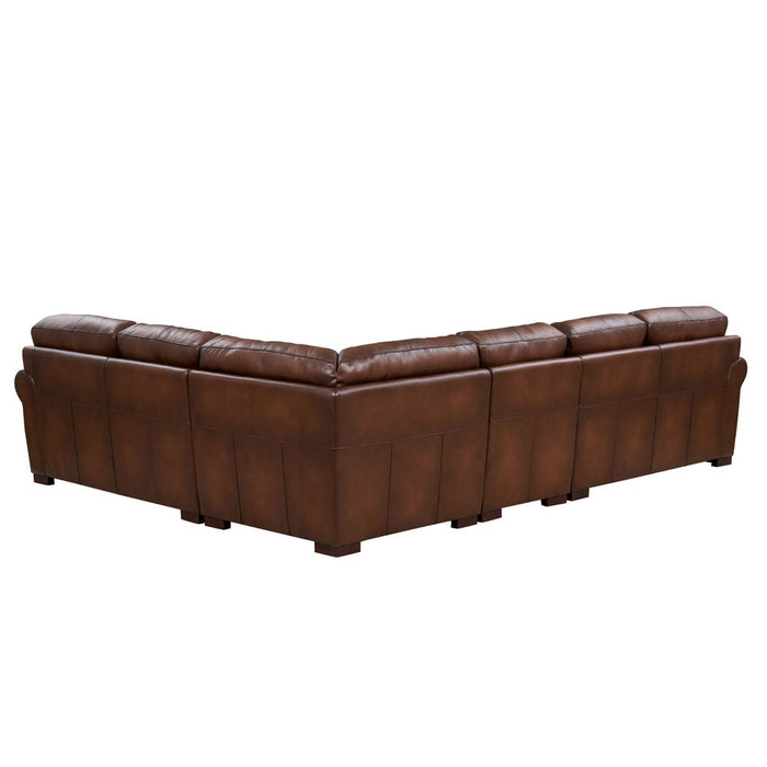 Brookfield - Leather L-Shaped Convertible Sectional