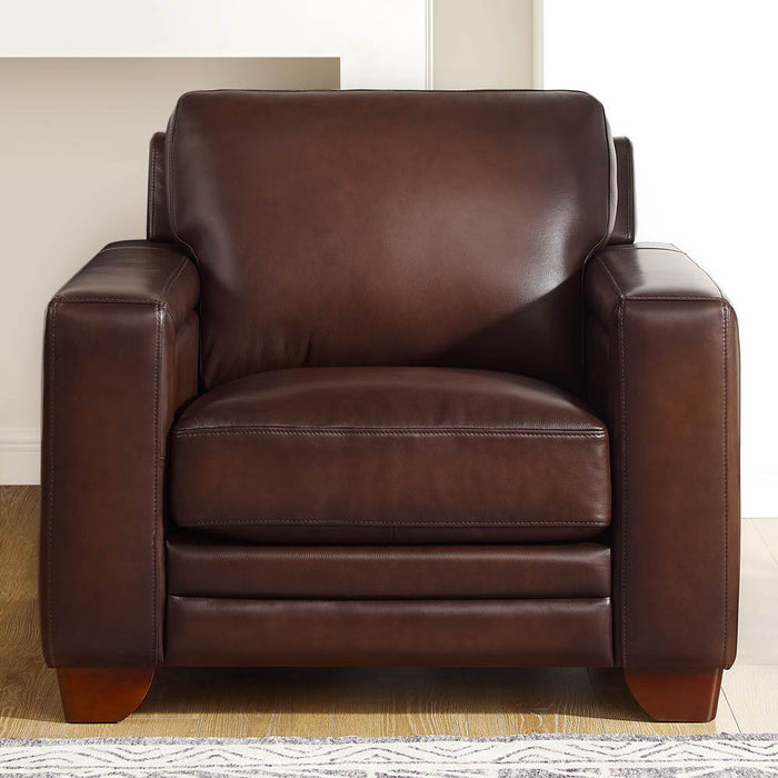 Alice - Leather Chair - Caramel