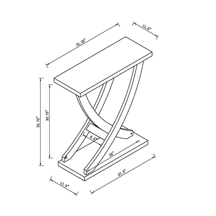 Curved Design Entryway Console Table