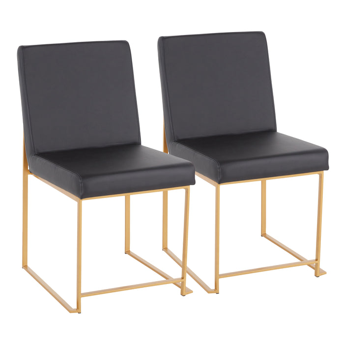 Fuji - Contemporary Stylish Frame, High Back Dining Chair (Set of 2)