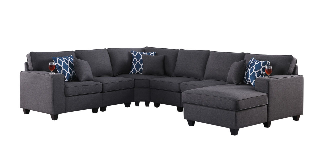 Cooper - 6 Piece Reversible Sectional Sofa With Cupholder