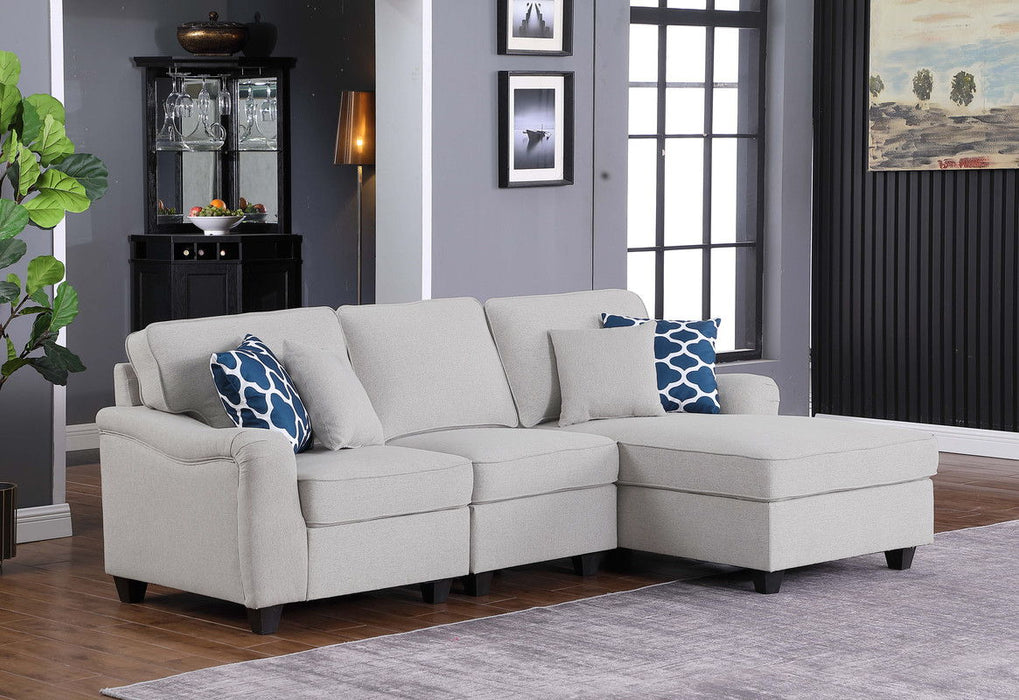 Leo - 3 Piece Sectional Sofa Chaise