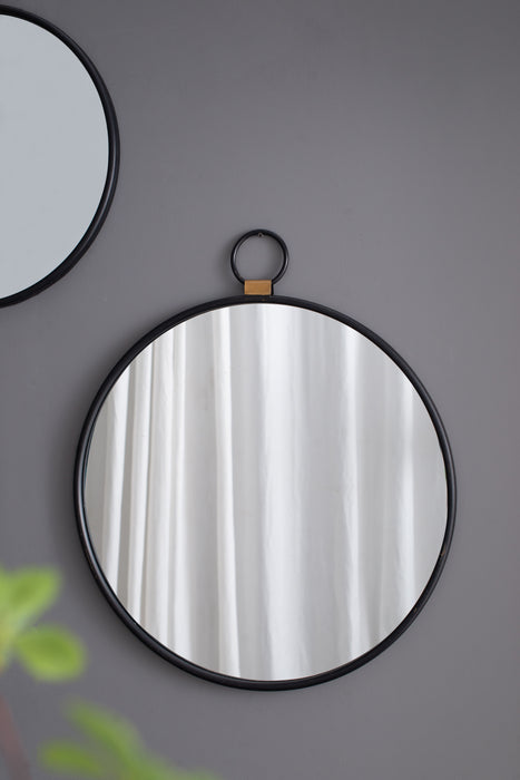 Wall Mirror With Black Frame, Contemporary Minimalist Accent Mirror For Living Room, Foyer, Entryway, Bedroom - Black