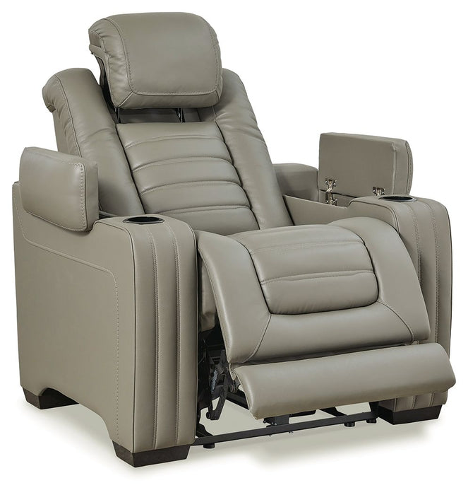 Backtrack - Gris - Pwr Recliner/Reposacabezas ajustable