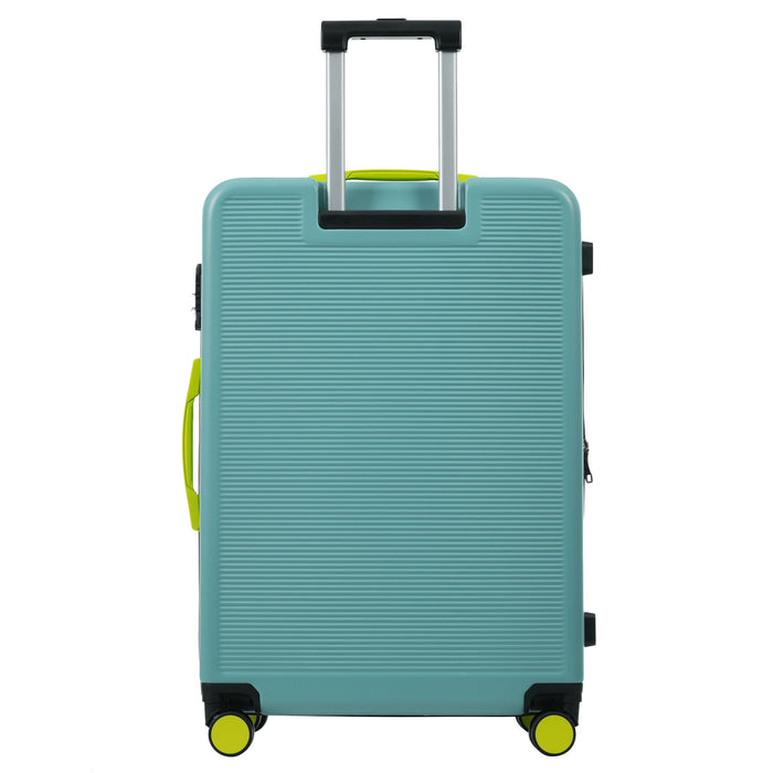 Hardshell Luggage Sets 3 Pieces Contrast Color Suitcase With Spinner Wheels And Tsa Lock 20" 24" 28" Available