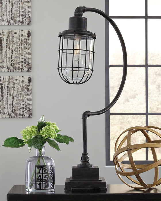 Jae - Antique Black - Metal Desk Lamp