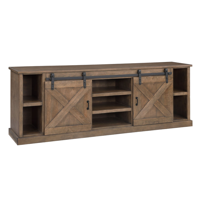 Farmhouse - TV Stand Console - Barnwood