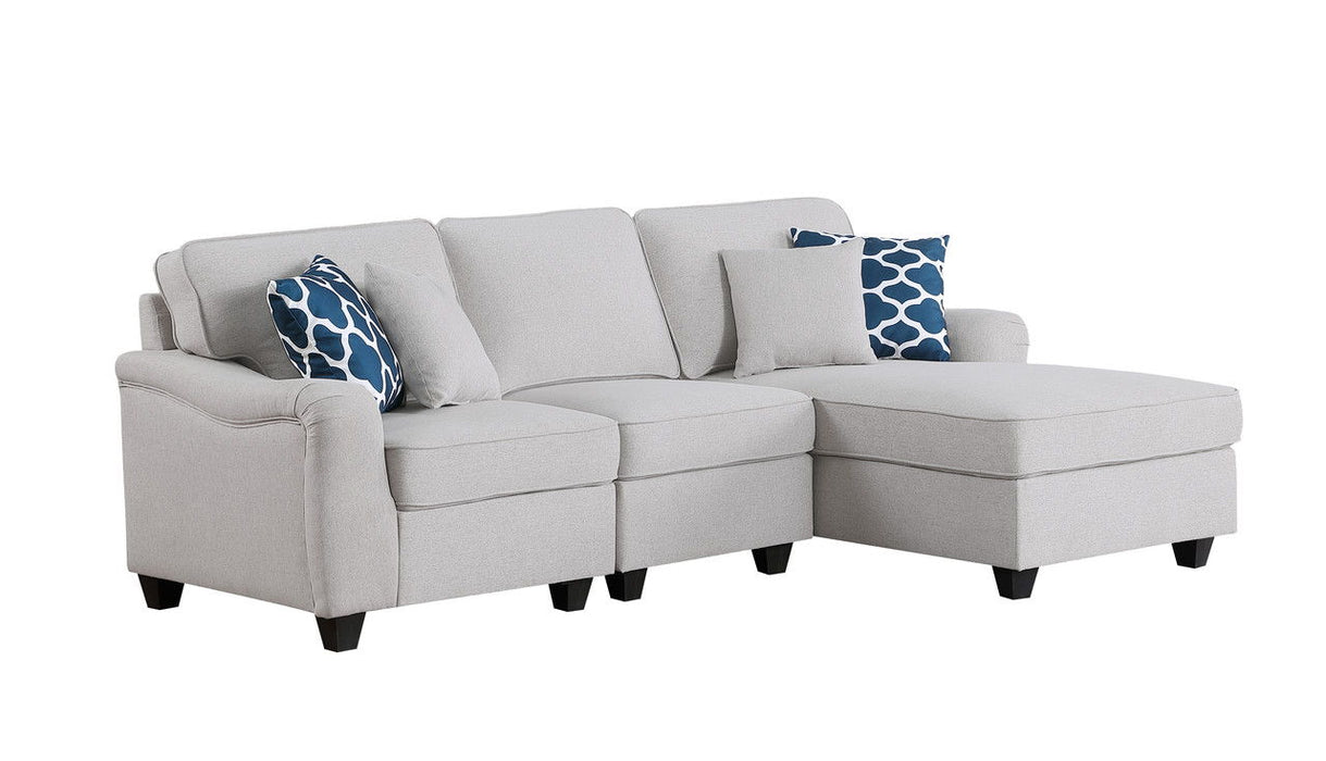 Leo - 3 Piece Sectional Sofa Chaise