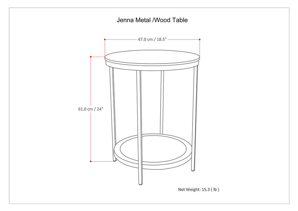 Jenna - Round Side Table