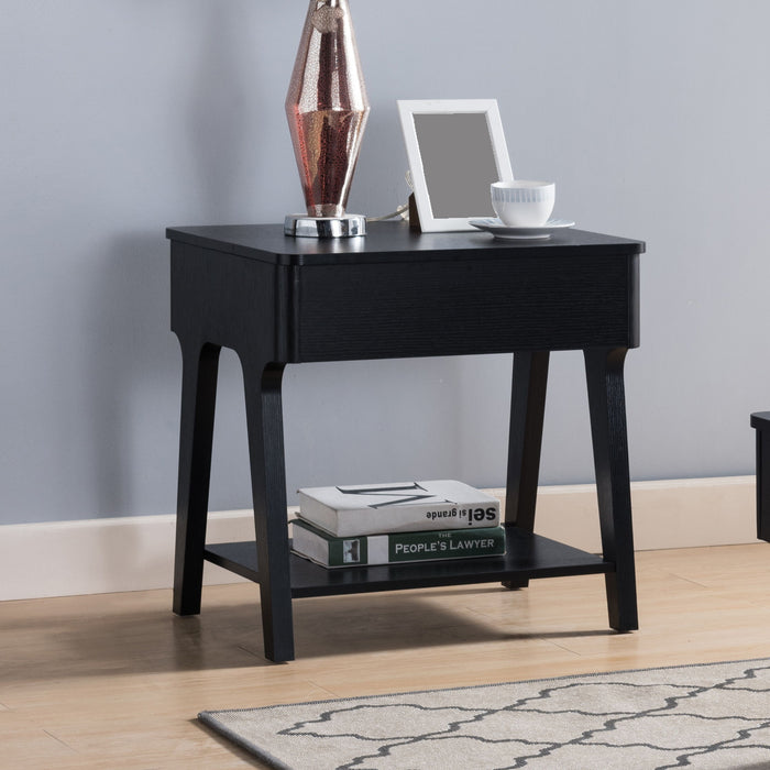 End Table, Lift Tabletop - Black