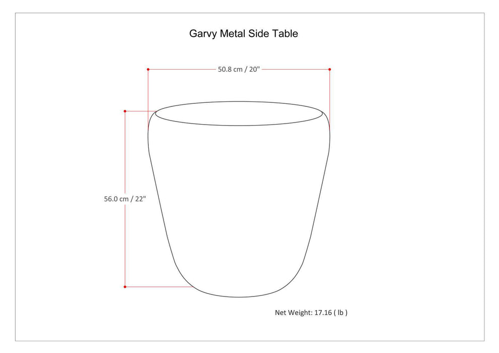 Garvy - Metal Side Table